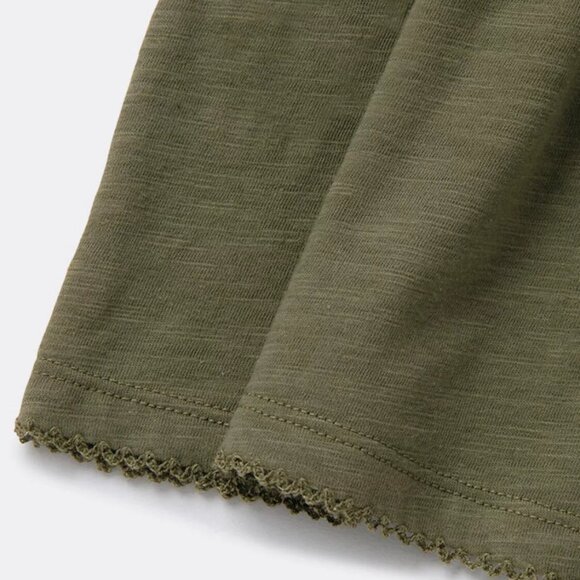 NEW MATILDA JANE Olive Green On a Walk Dress Knee Length Tiered size L - Picture 7 of 7